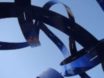 Azure Abstract Sculpture Blue Design Futuristic