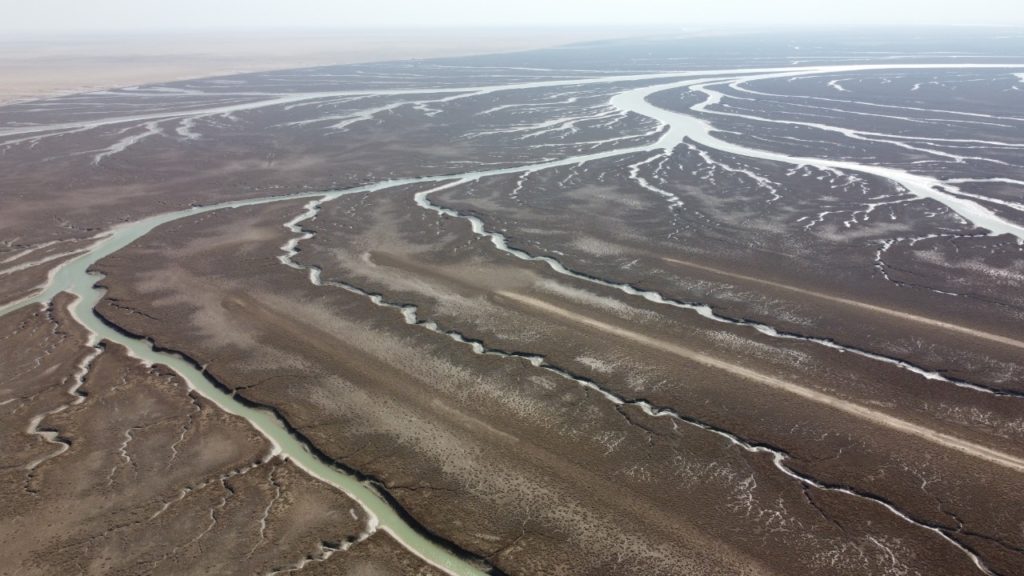 سطح الأرض في خور الزبير - العراق من الأعلى صورة التقطها جعفر الجوذري