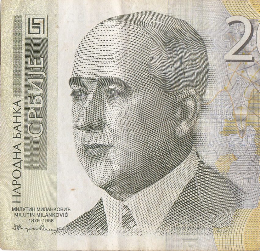 ميلانكوفيتش على العملة الصربية من فئة 2000 دينار